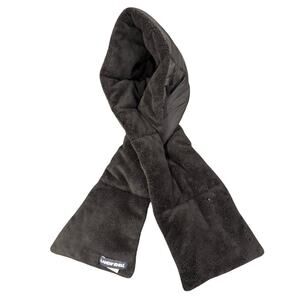 Black Lands End Padded Pull Through Scarf Fleece Puffer